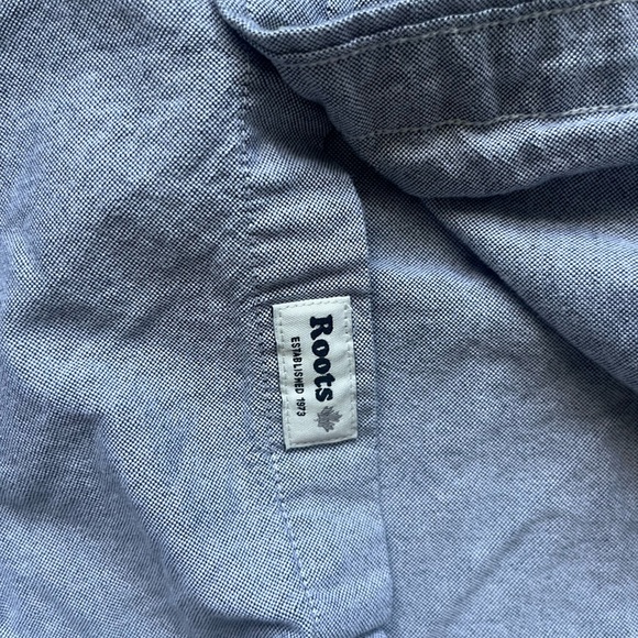 Roots Blue Long Sleeve Button Down 100% Cotton Men’s Shirt Size XXL Casual - Picture 4 of 10